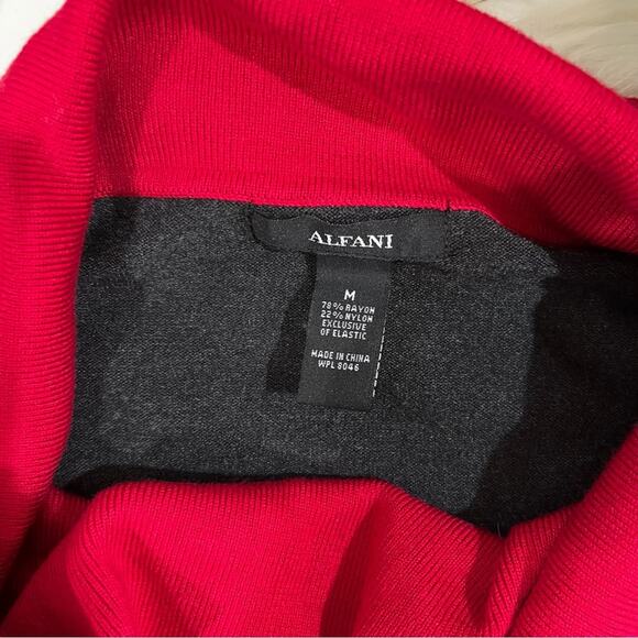 NEW Alfani Colorblock Cowl Neck Ruched Oversized Layering Sweater Top M NWOT - Picture 11 of 13